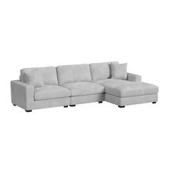 Arizona Modular RHF Chaise with 1 pillow 20" in Steno Stone