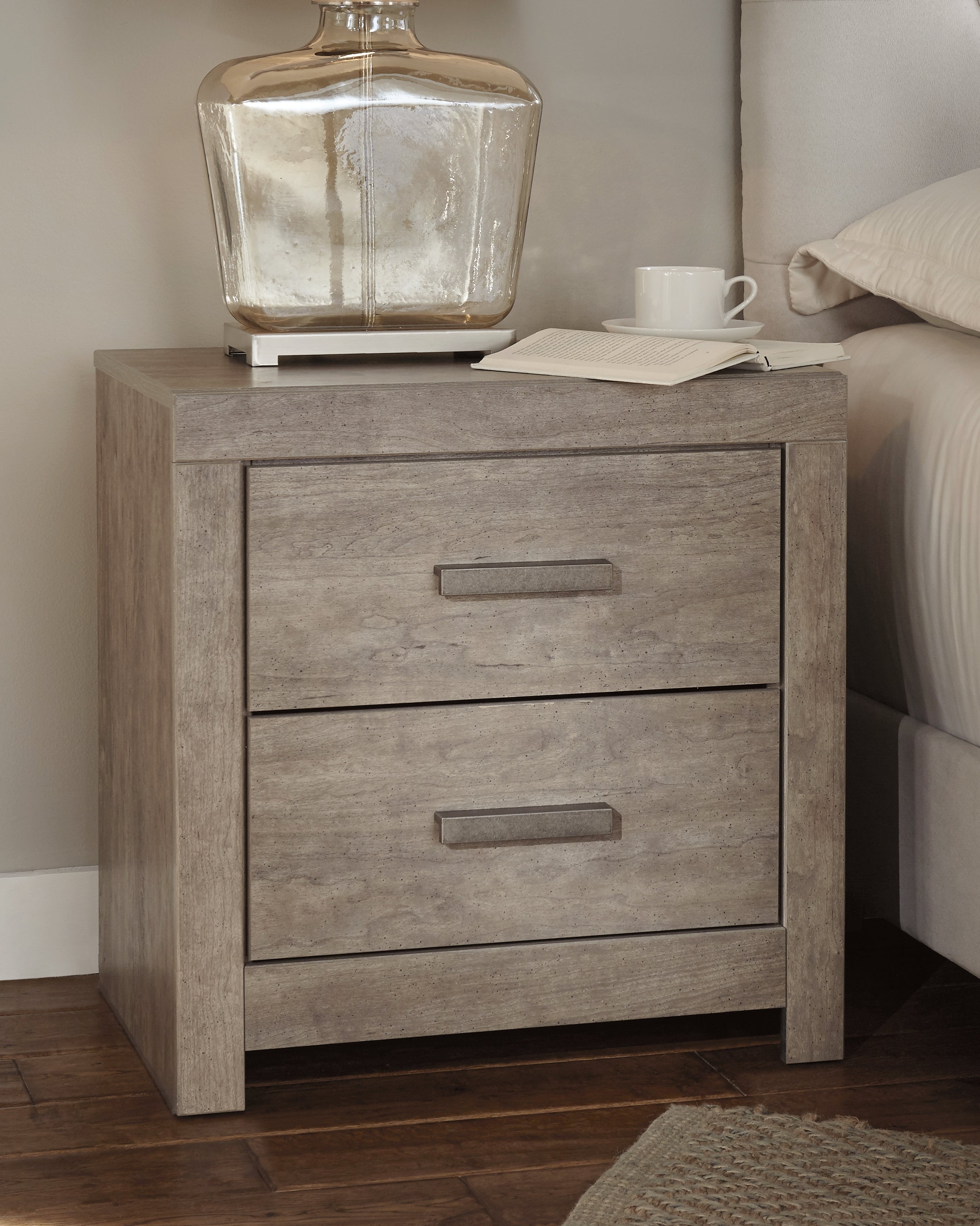 Tampa Furniture Outlet Lutz - Ashley Furniture - Culverbach Bedroom - Two Drawer Night Stand / Gray - B070-92