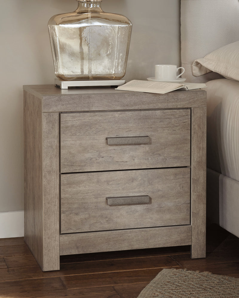 Tampa Furniture Outlet Lutz - Ashley Furniture - Culverbach Bedroom - Two Drawer Night Stand / Gray - B070-92