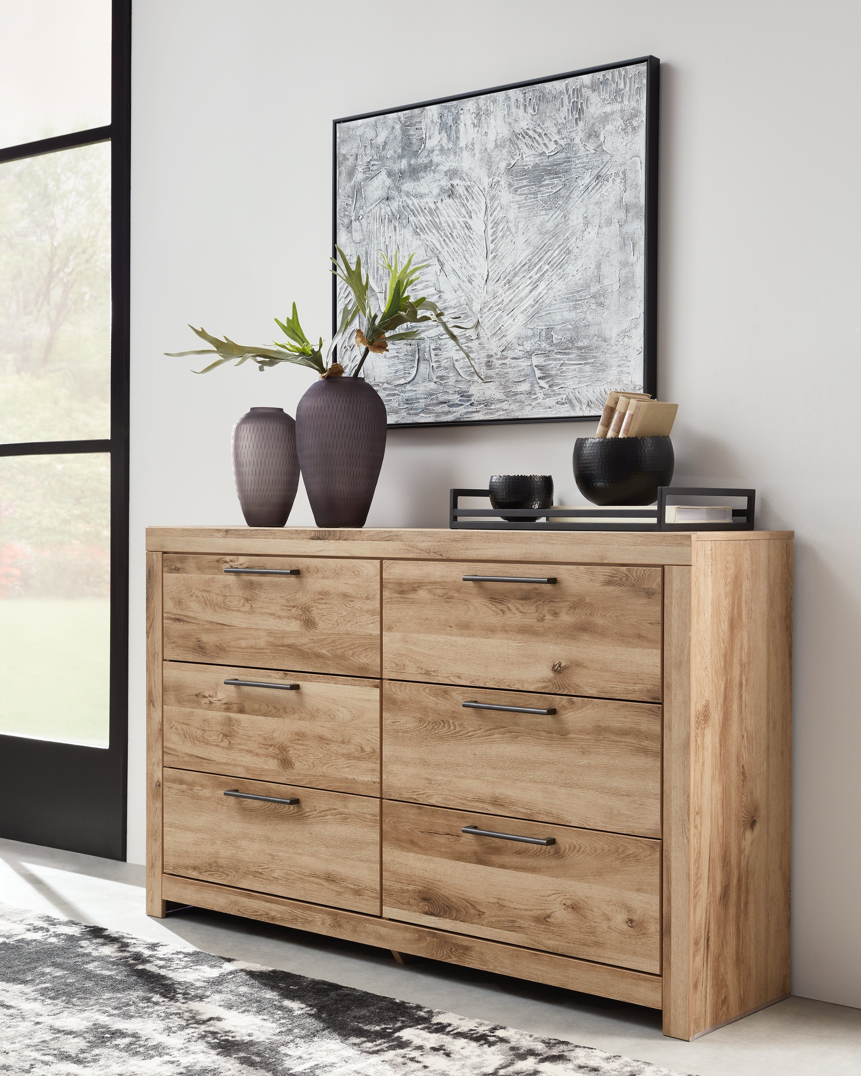 Tampa Furniture Outlet Lutz - Ashley Furniture - Hyanna Bedroom - Six Drawer Dresser / Tan Brown - B1050-31