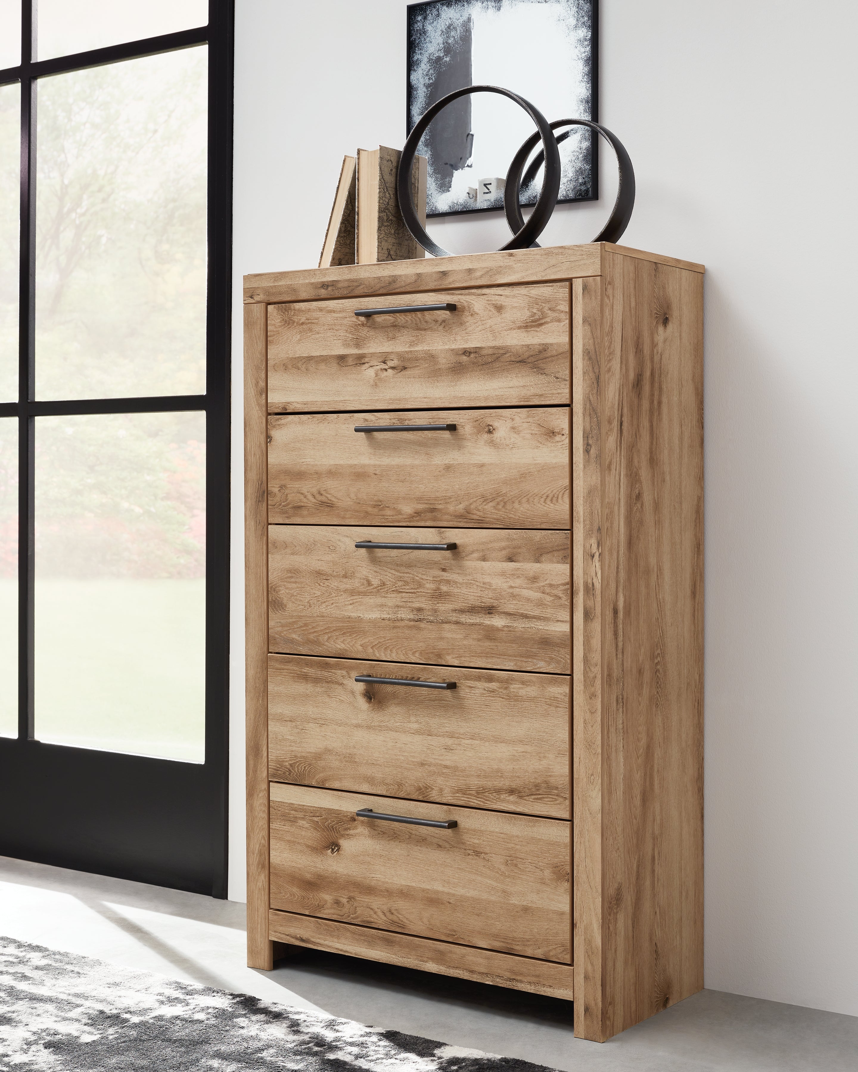 Tampa Furniture Outlet Lutz - Ashley Furniture - Hyanna Bedroom - Five Drawer Chest / Tan Brown - B1050-46