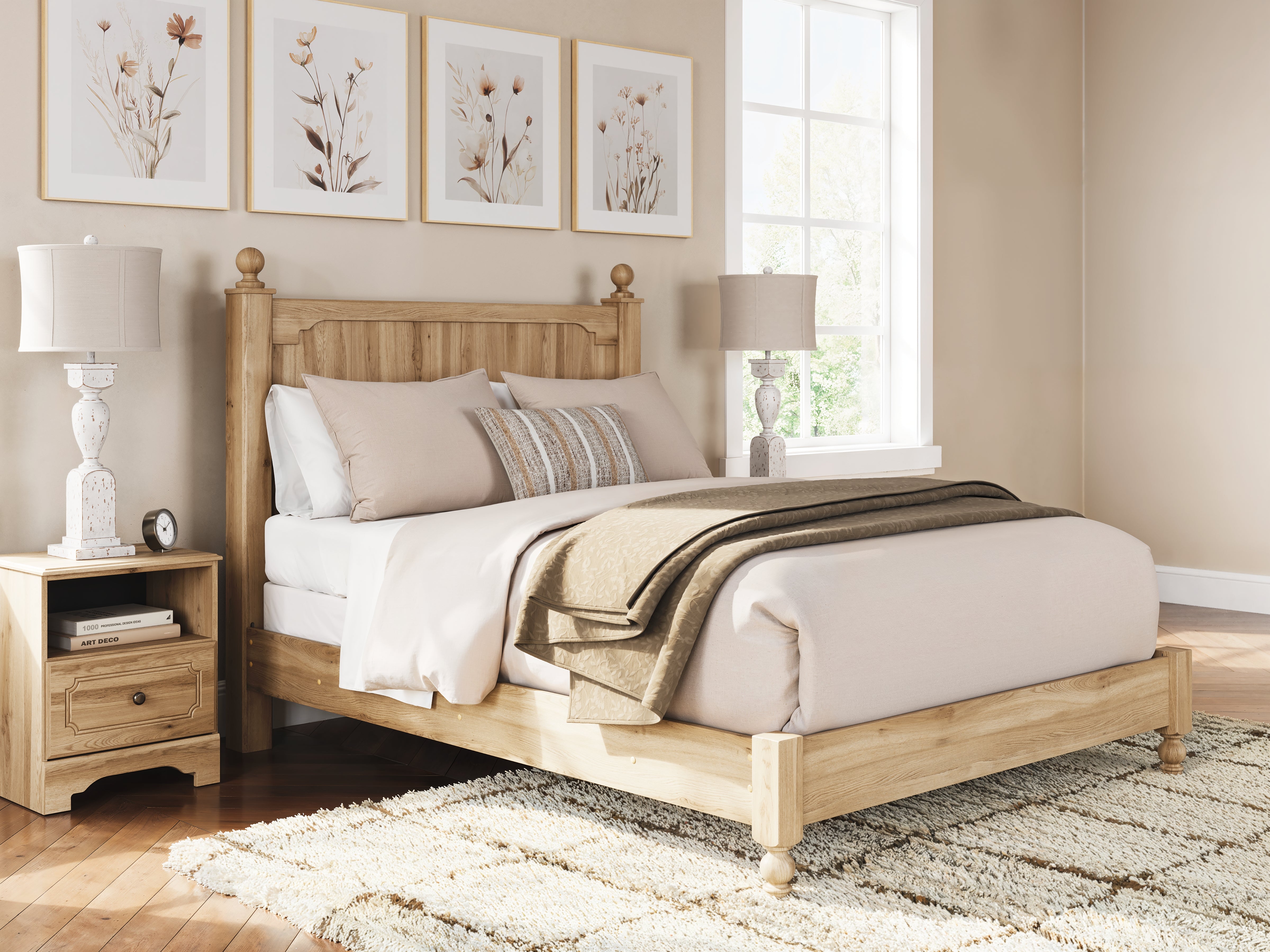 Tampa Furniture Outlet Lutz - Ashley Furniture - Aleaport Bedroom - Queen Panel Bed / Warm Brown - PCB1075B7