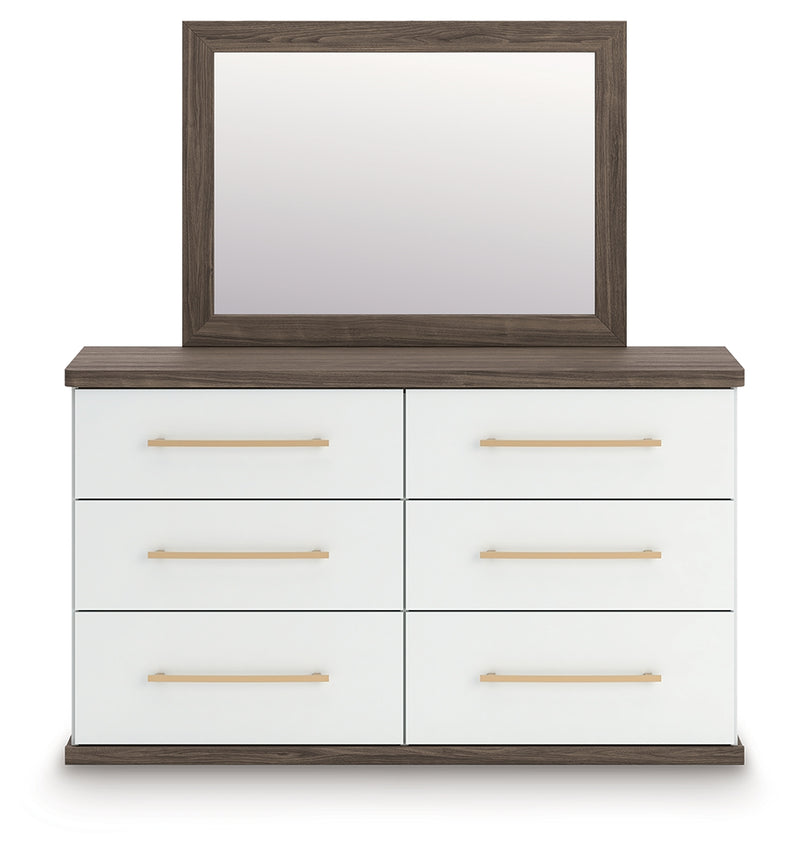 Tampa Furniture Outlet Lutz - Ashley Furniture - Kendanport Bedroom - Five Drawer Chest / Brown/White - PCB1108-46