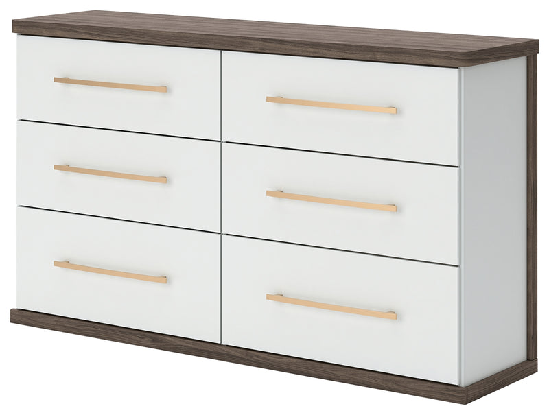 Tampa Furniture Outlet Lutz - Ashley Furniture - Kendanport Bedroom - Six Drawer Dresser / Brown/White - PCB1108-31