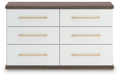 Tampa Furniture Outlet Lutz - Ashley Furniture - Kendanport Bedroom - Six Drawer Dresser / Brown/White - PCB1108-31