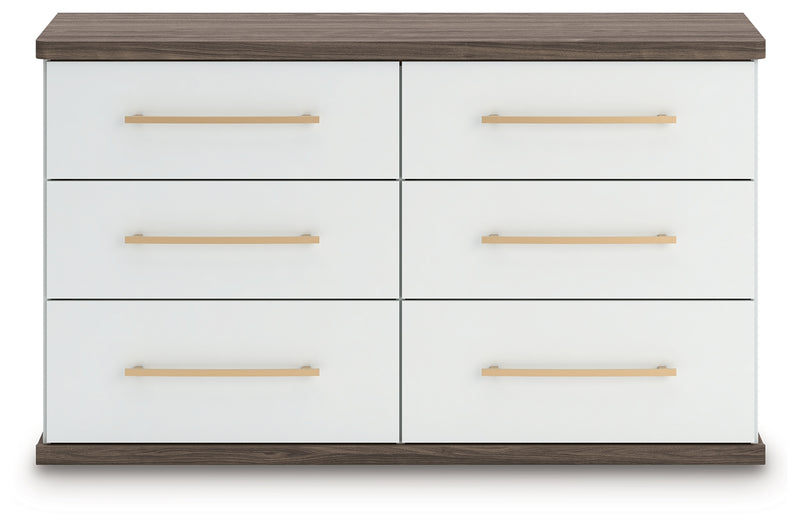 Tampa Furniture Outlet Lutz - Ashley Furniture - Kendanport Bedroom - Six Drawer Dresser / Brown/White - PCB1108-31
