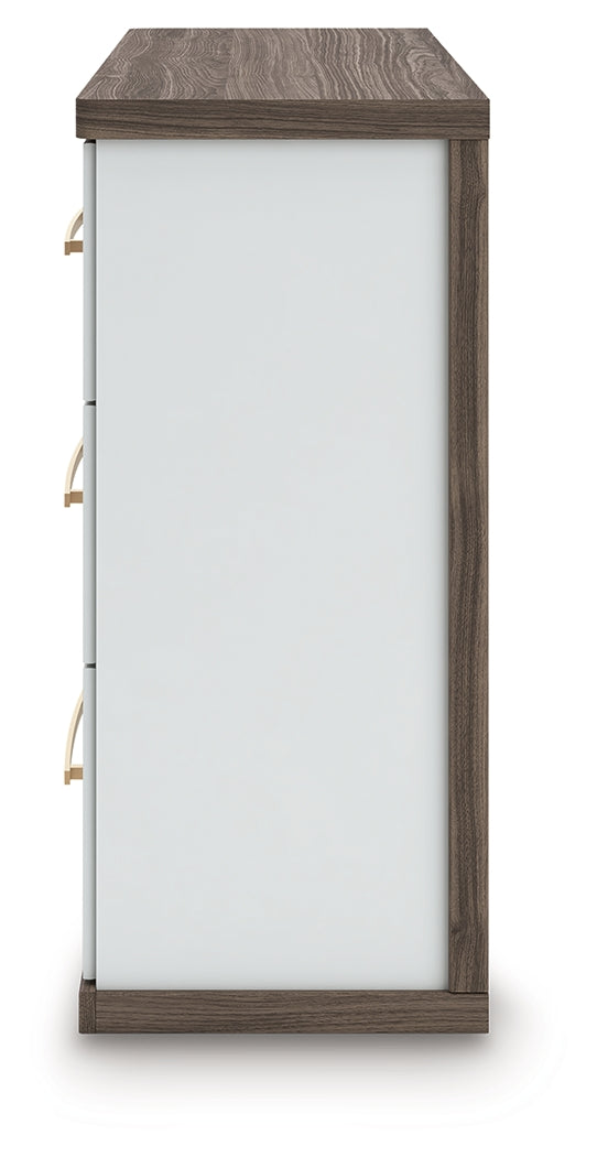 Tampa Furniture Outlet Lutz - Ashley Furniture - Kendanport Bedroom - Six Drawer Dresser / Brown/White - PCB1108-31