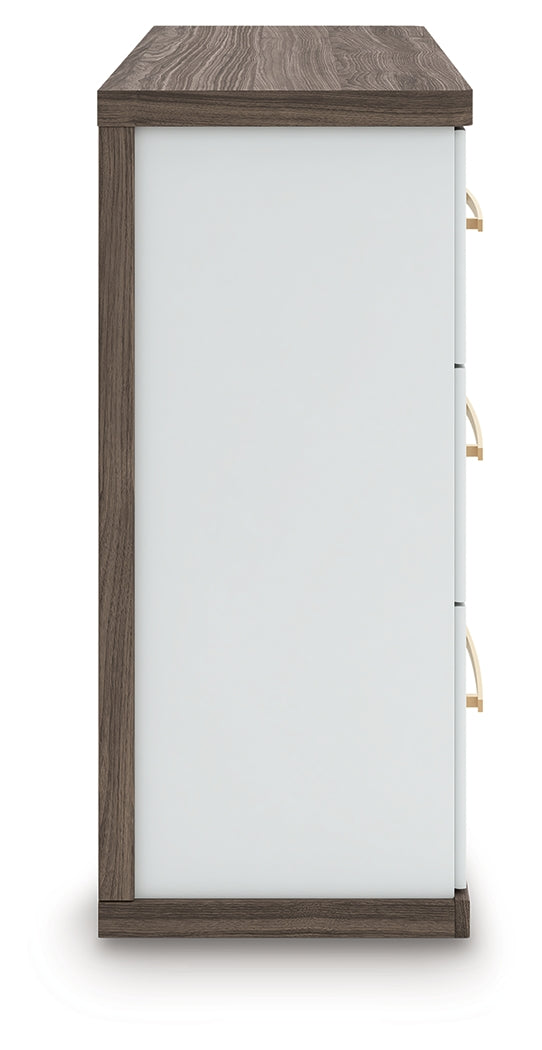 Tampa Furniture Outlet Lutz - Ashley Furniture - Kendanport Bedroom - Six Drawer Dresser / Brown/White - PCB1108-31