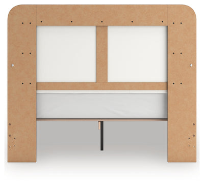 Tampa Furniture Outlet Lutz - Ashley Furniture - Kendanport Bedroom - Queen Upholstered Bed / White/Brown - PCB1108B7
