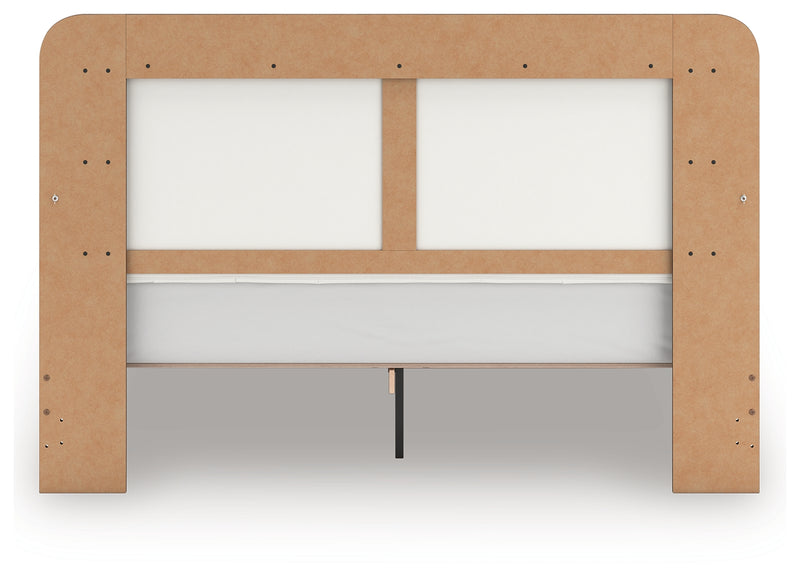 Tampa Furniture Outlet Lutz - Ashley Furniture - Kendanport Bedroom - King Upholstered Bed / White/Brown - PCB1108B8