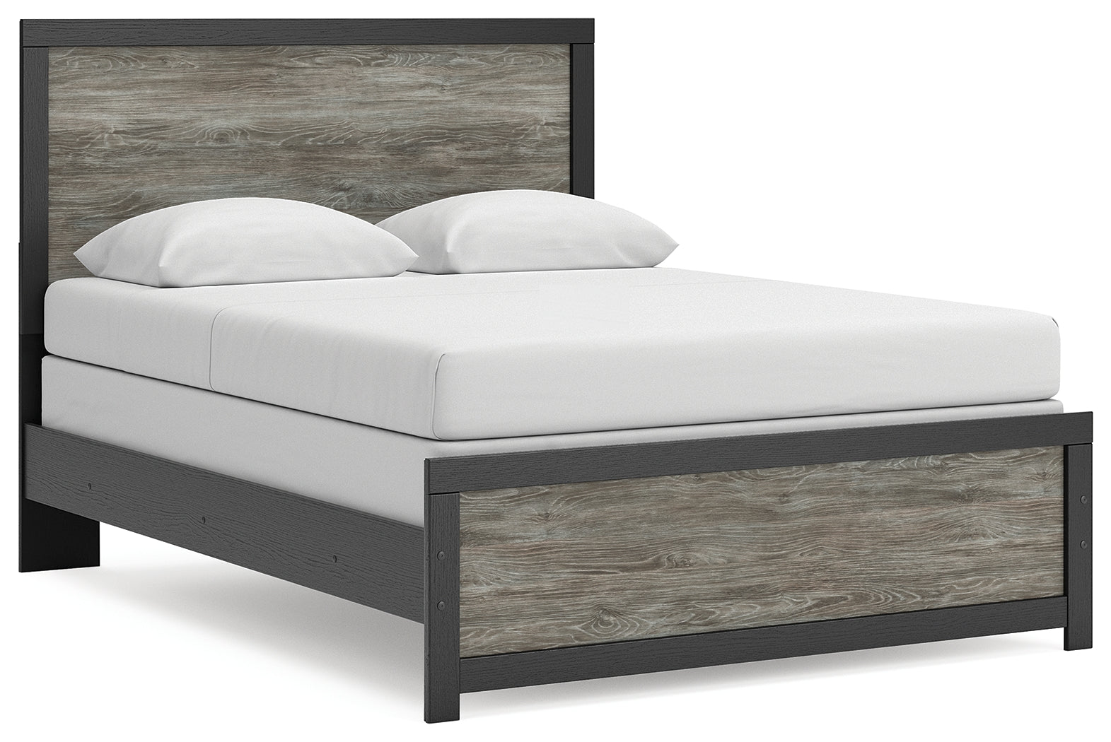 Tampa Furniture Outlet Lutz - Ashley Furniture - Broachmyn Bedroom - Queen Panel Bed / Black/Gray - PCB1118B4