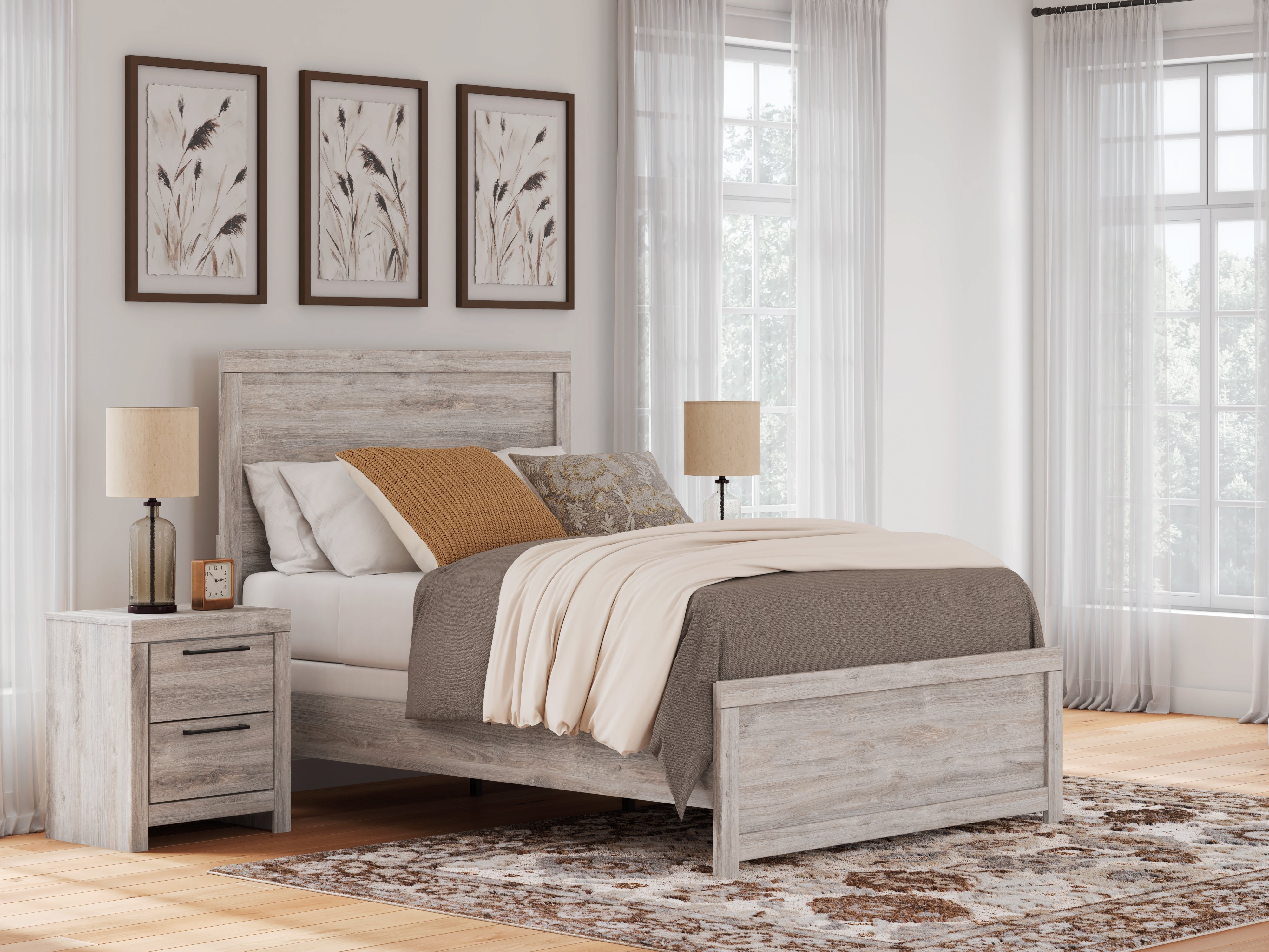 Tampa Furniture Outlet Lutz - Ashley Furniture - Broachmyn Bedroom - Full Panel Bed / Gray - PCB1120B9