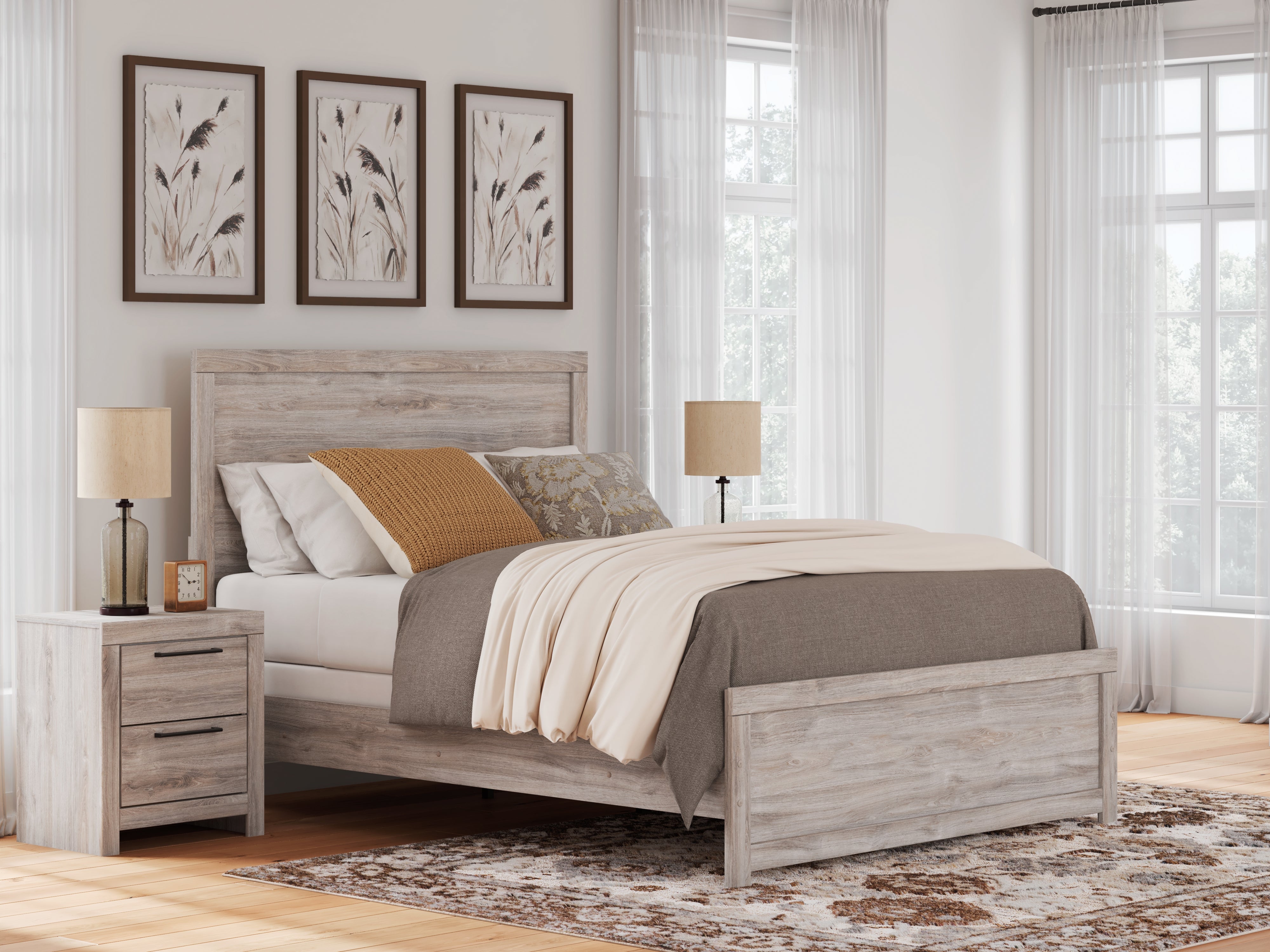 Tampa Furniture Outlet Lutz - Ashley Furniture - Broachmyn Bedroom - Queen Panel Bed / Gray - PCB1120B2
