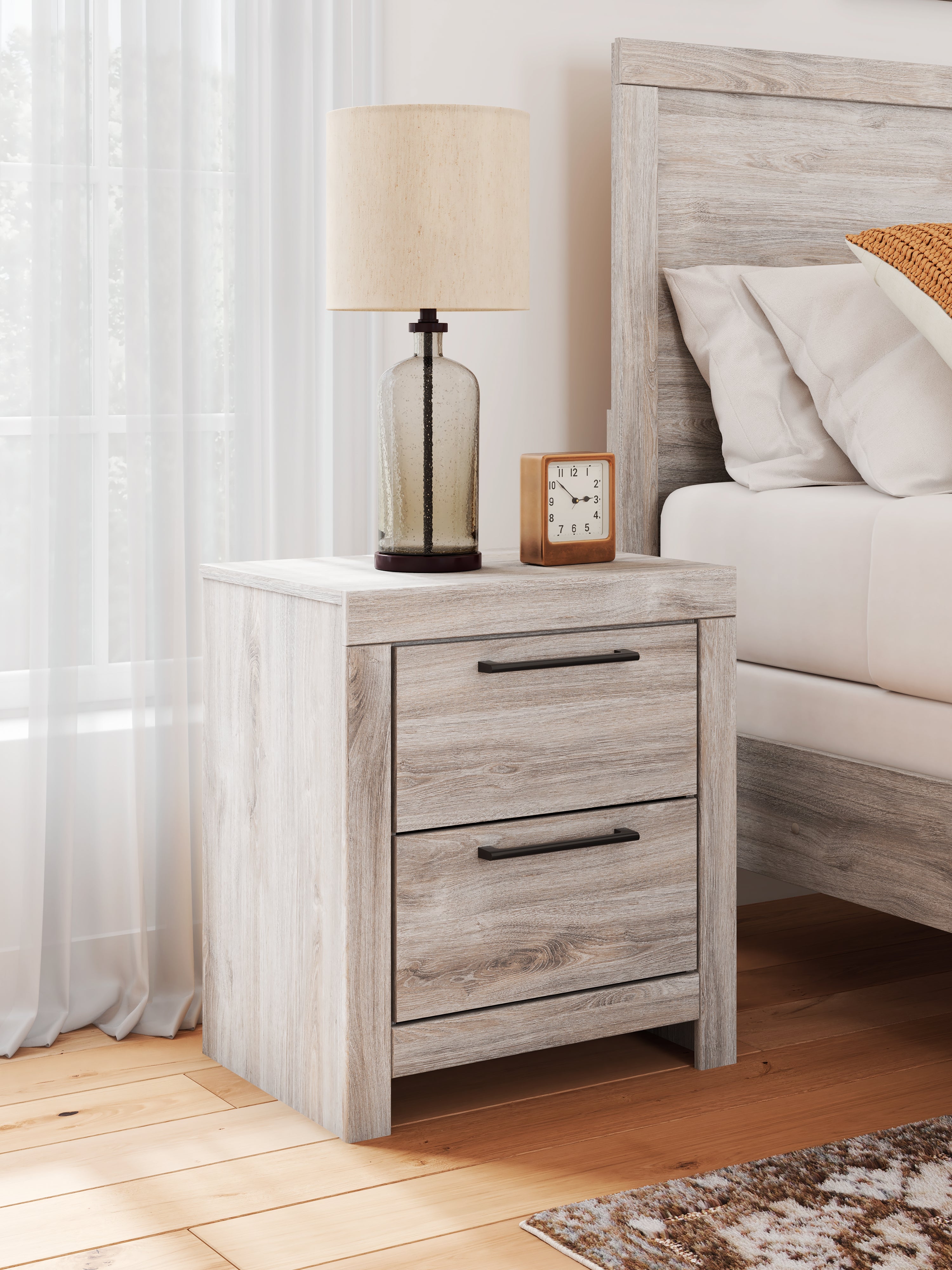 Tampa Furniture Outlet Lutz - Ashley Furniture - Broachmyn Bedroom - Two Drawer Night Stand / Gray - PCB1120-92