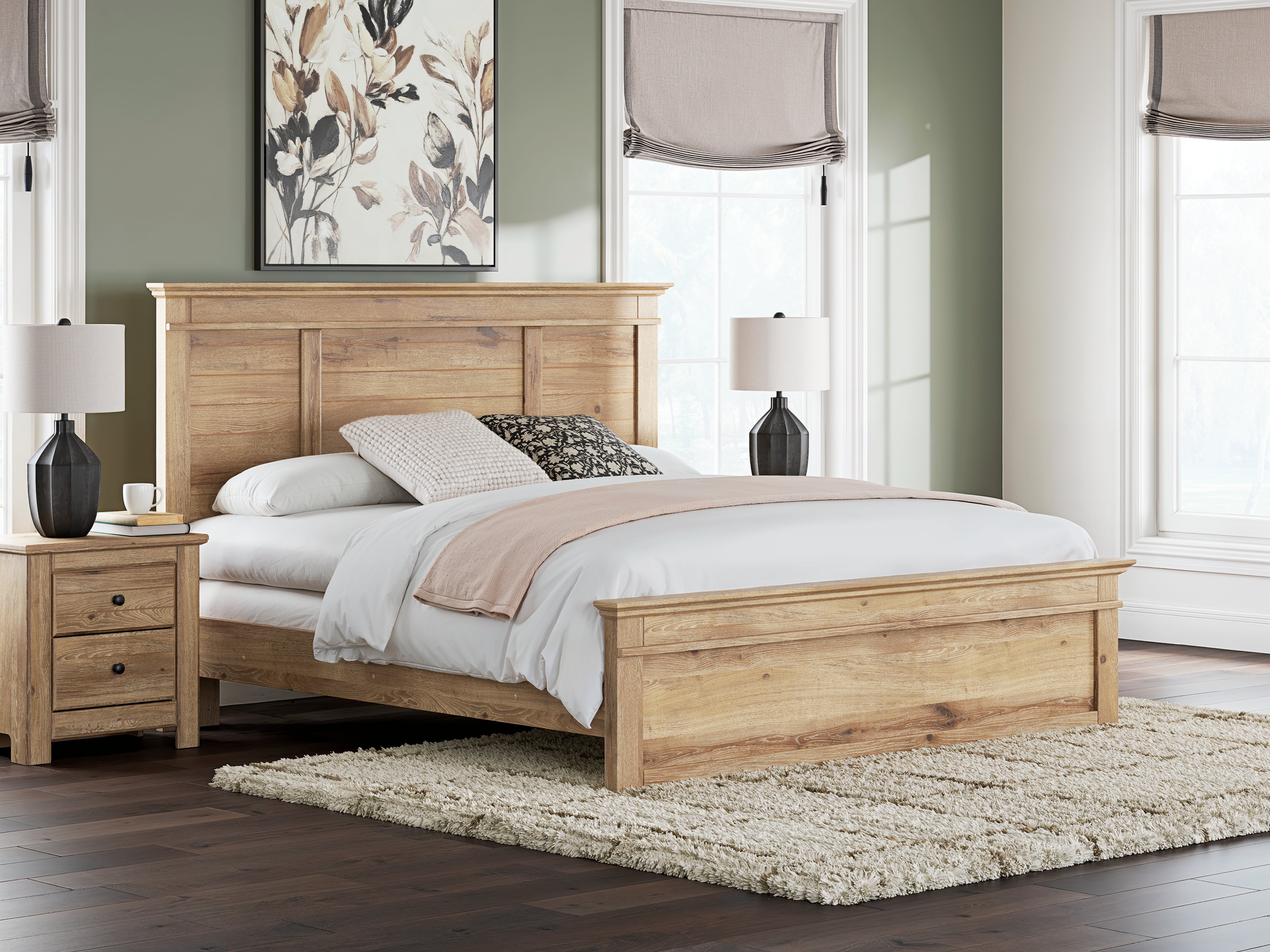 Tampa Furniture Outlet Lutz - Ashley Furniture - Makidern Bedroom - King Panel Bed / Tan - PCB1170B12
