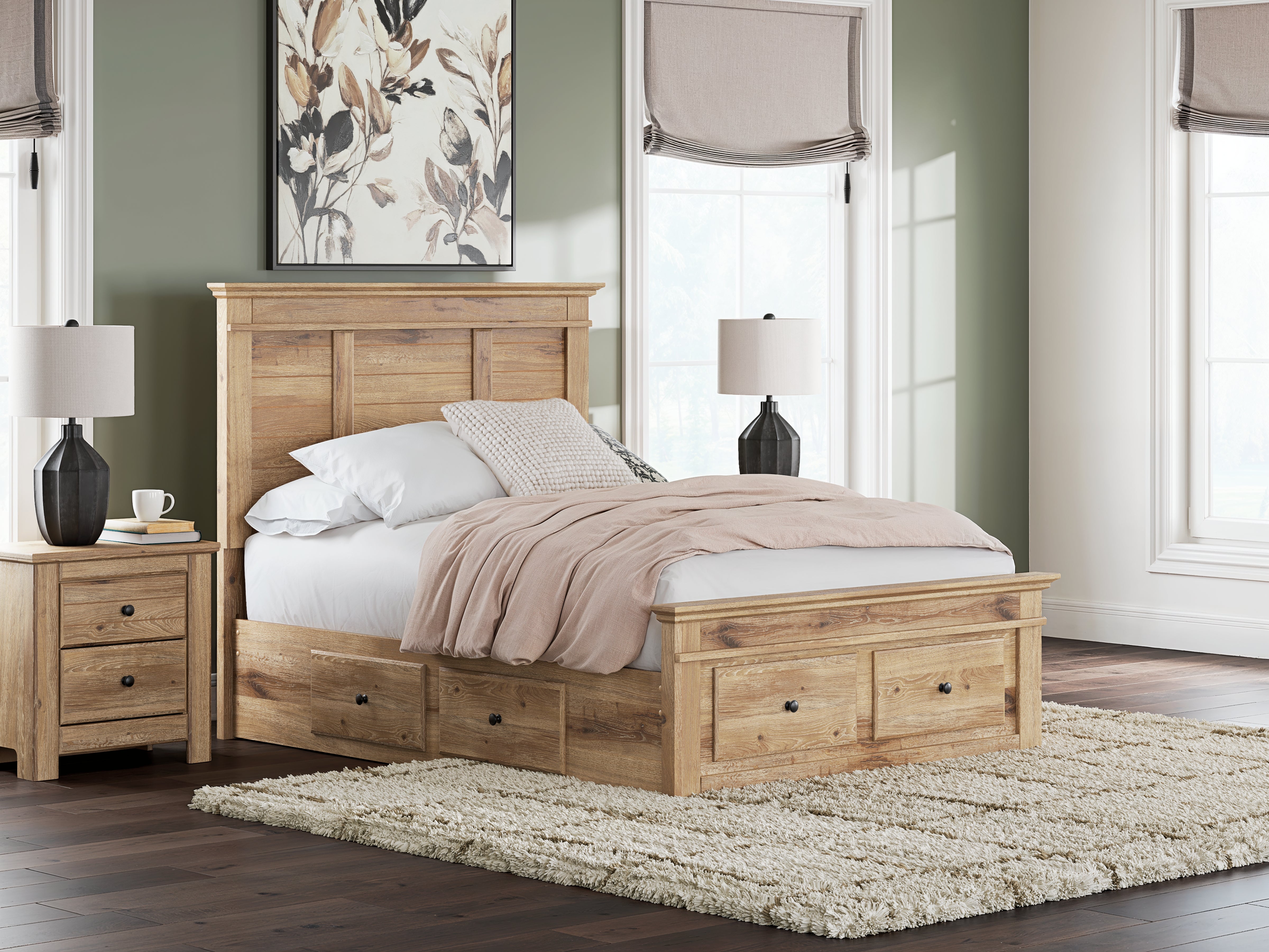 Tampa Furniture Outlet Lutz - Ashley Furniture - Makidern Bedroom - Full Panel Storage Bed / Tan - PCB1170B39