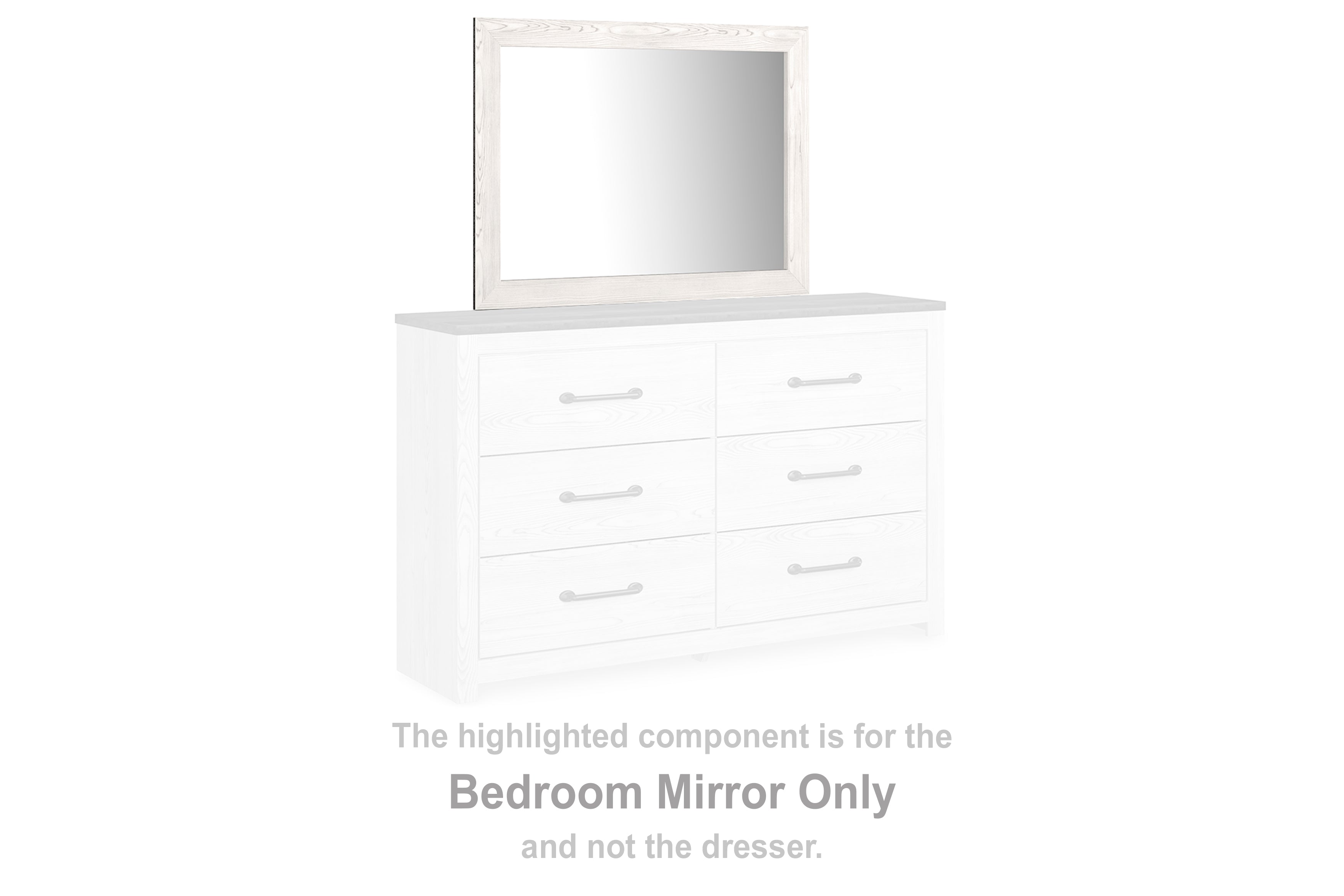 Tampa Furniture Outlet Lutz - Ashley Furniture - Gerridan Bedroom - Bedroom Mirror / White/Gray - B1190-36