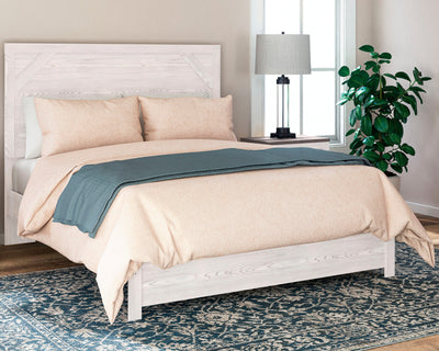 Tampa Furniture Outlet Lutz - Ashley Furniture - Gerridan Bedroom - Queen Panel Bed / White/Gray - B1190B2