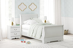 Tampa Furniture Outlet Lutz - Ashley Furniture - Anarasia Bedroom - Twin Sleigh Bed / White - B129B1