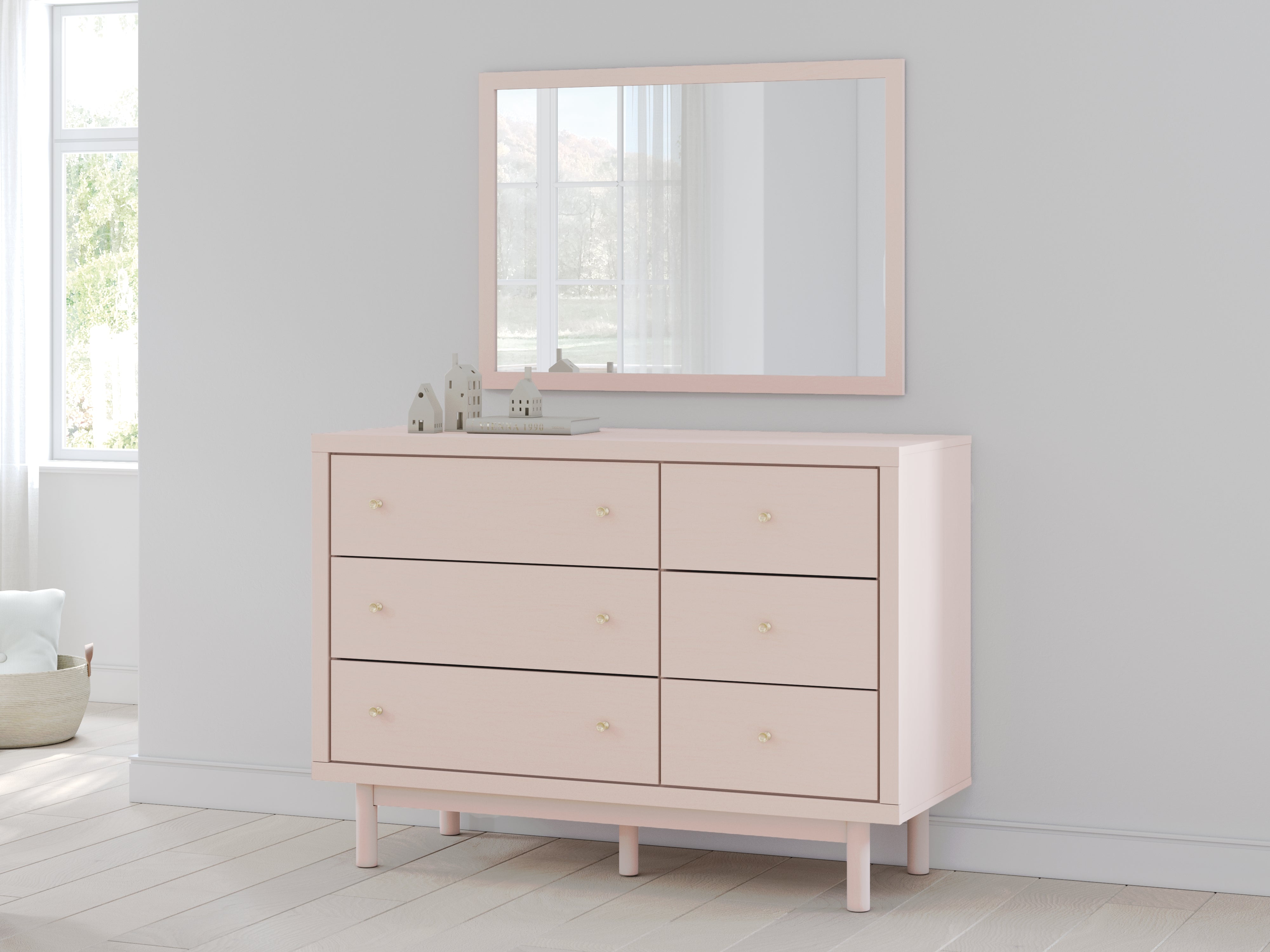 Tampa Furniture Outlet Lutz - Ashley Furniture - Wistenpine Bedroom - Dresser and Mirror / Blush - B1323B1