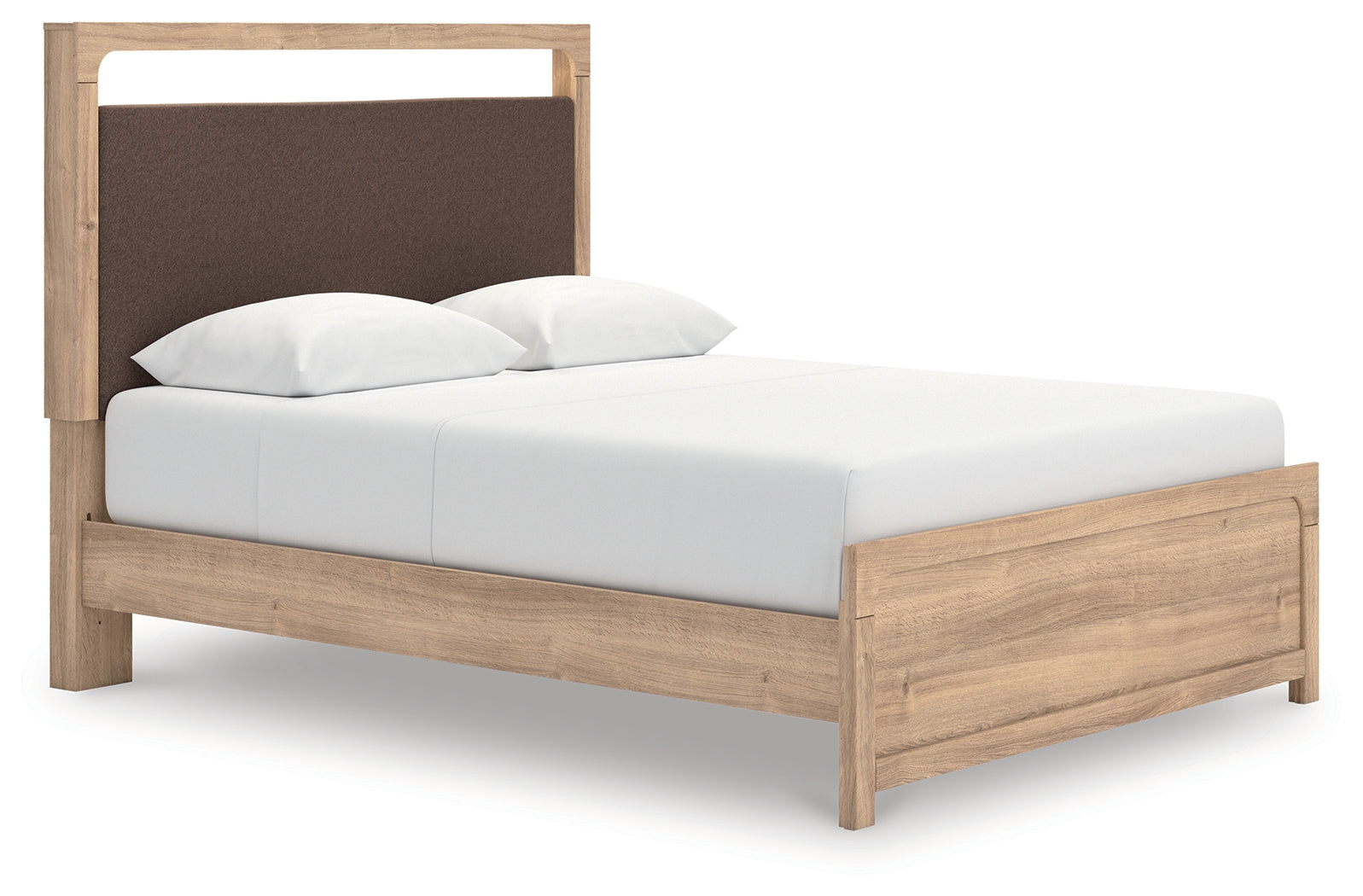 Tampa Furniture Outlet Lutz - Ashley Furniture - Kinlanni Bedroom - Queen Upholstered Platform Bed / Tan - PCB1360B10