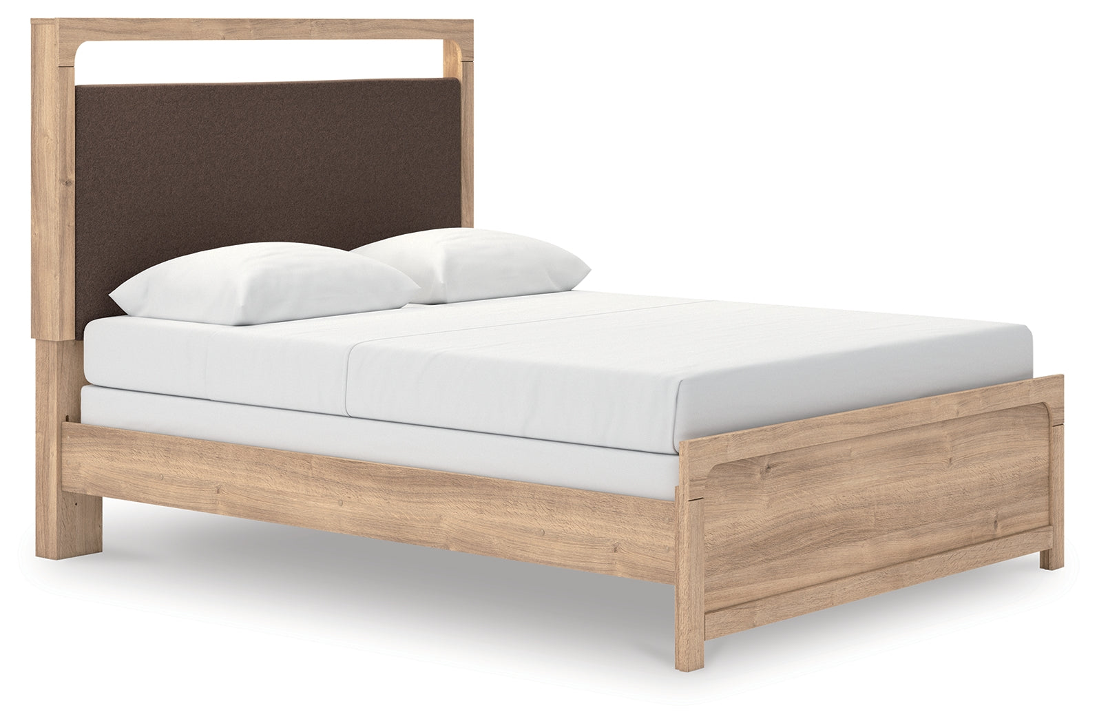 Tampa Furniture Outlet Lutz - Ashley Furniture - Kinlanni Bedroom - Queen Upholstered Panel Bed / Tan - PCB1360B4