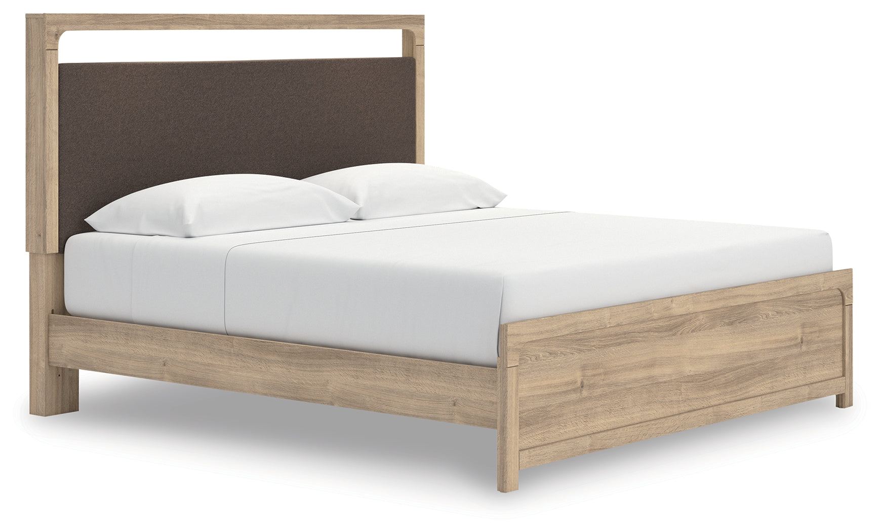 Tampa Furniture Outlet Lutz - Ashley Furniture - Kinlanni Bedroom - King Upholstered Platform Bed / Tan - PCB1360B16
