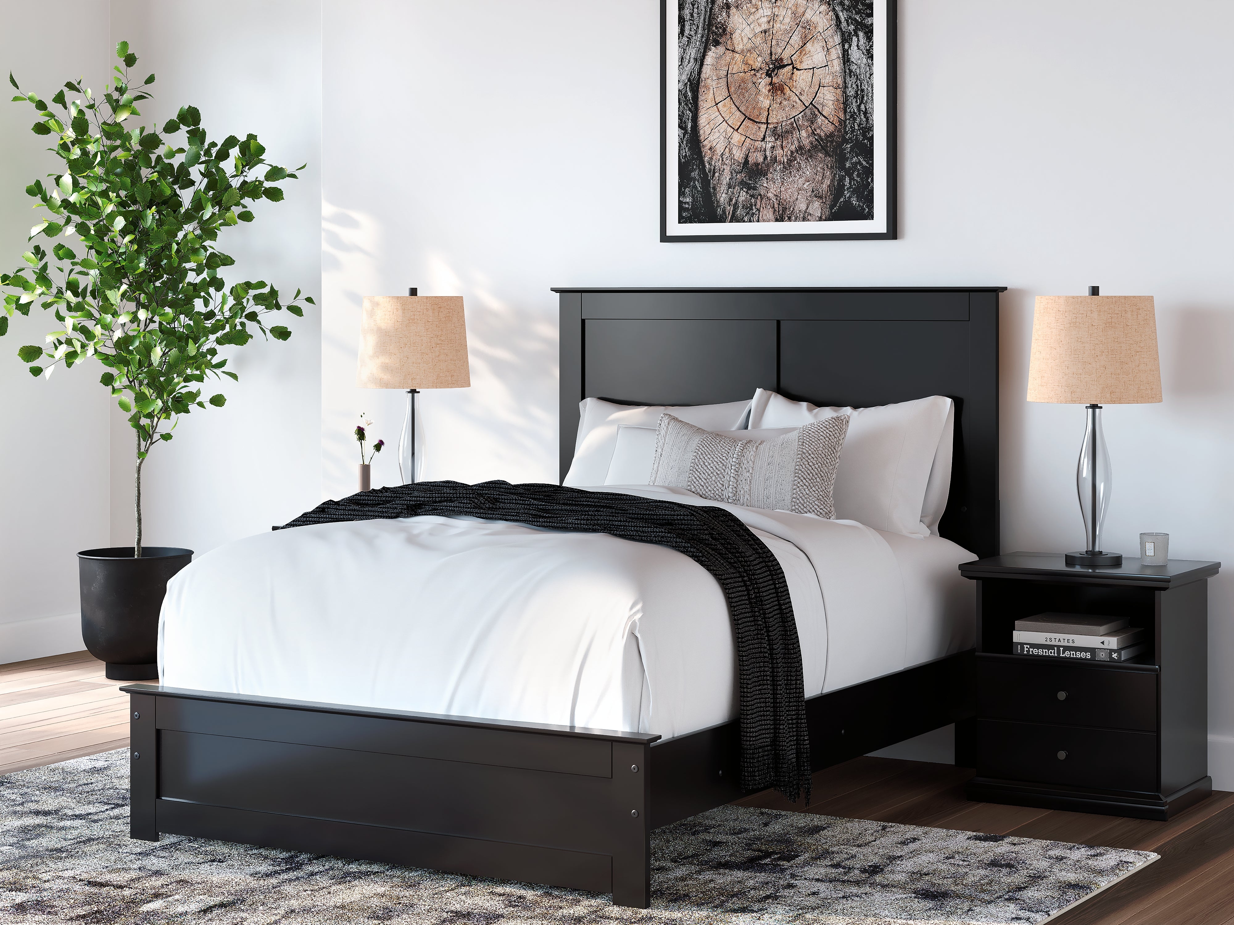 Tampa Furniture Outlet Lutz - Ashley Furniture - Maribel Bedroom - Full Panel Bed / Black - B138B52