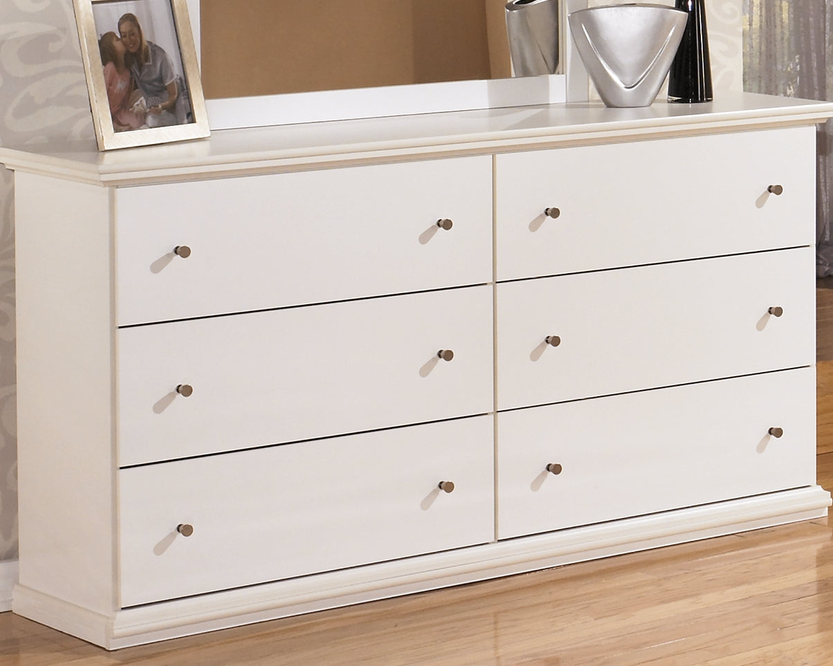 Tampa Furniture Outlet Lutz - Ashley Furniture - Bostwick Shoals Bedroom - Six Drawer Dresser / White - B139-31