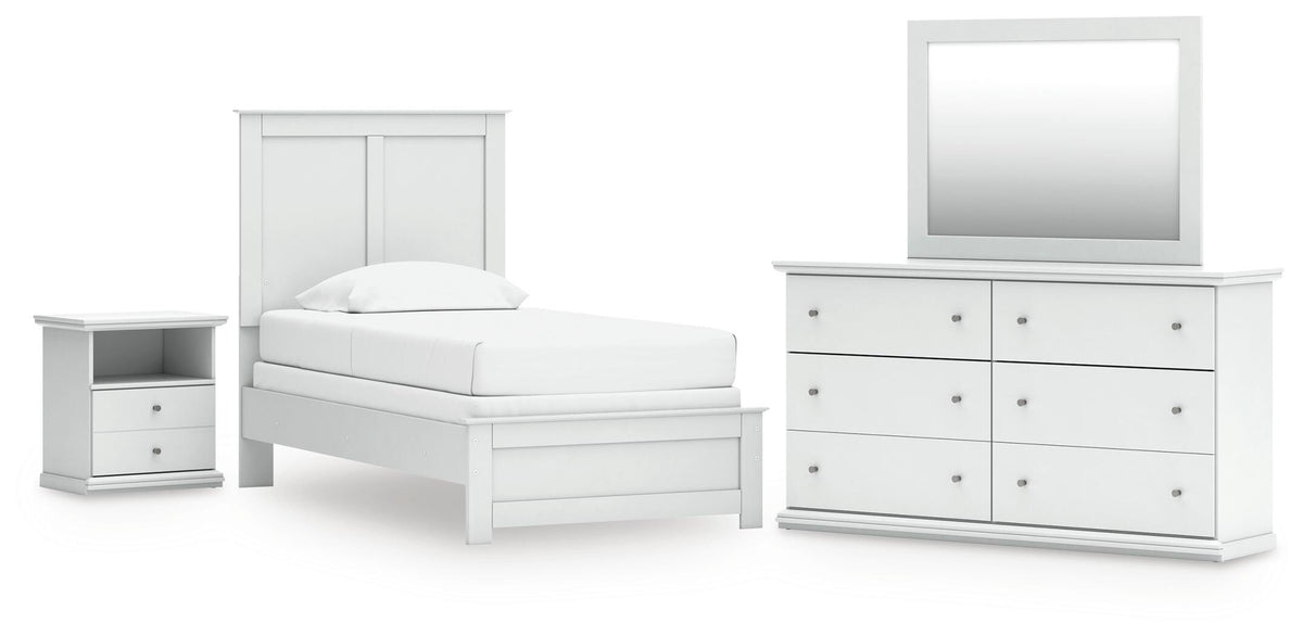 Tampa Furniture Outlet Lutz - Ashley Furniture - Bostwick Shoals Twin Panel Bed, Dresser, Mirror and Nightstand - Twin Panel Bed, Dresser, Mirror and Nightstand - B139B60