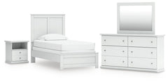 Tampa Furniture Outlet Lutz - Ashley Furniture - Bostwick Shoals Twin Panel Bed, Dresser, Mirror and Nightstand - Twin Panel Bed, Dresser, Mirror and Nightstand - B139B60