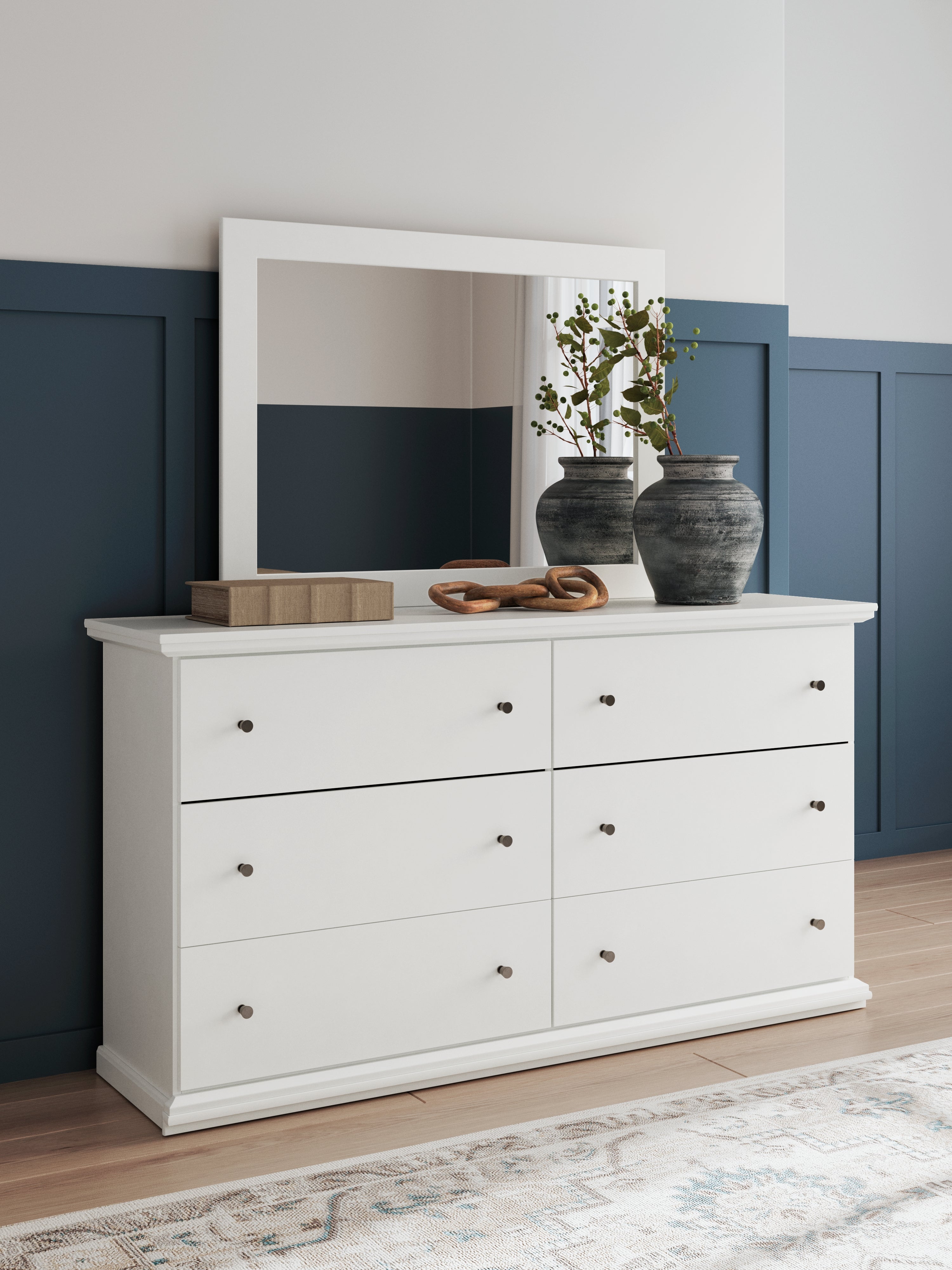 Tampa Furniture Outlet Lutz - Ashley Furniture - Bostwick Shoals Bedroom - Dresser and Mirror / White - B139B40
