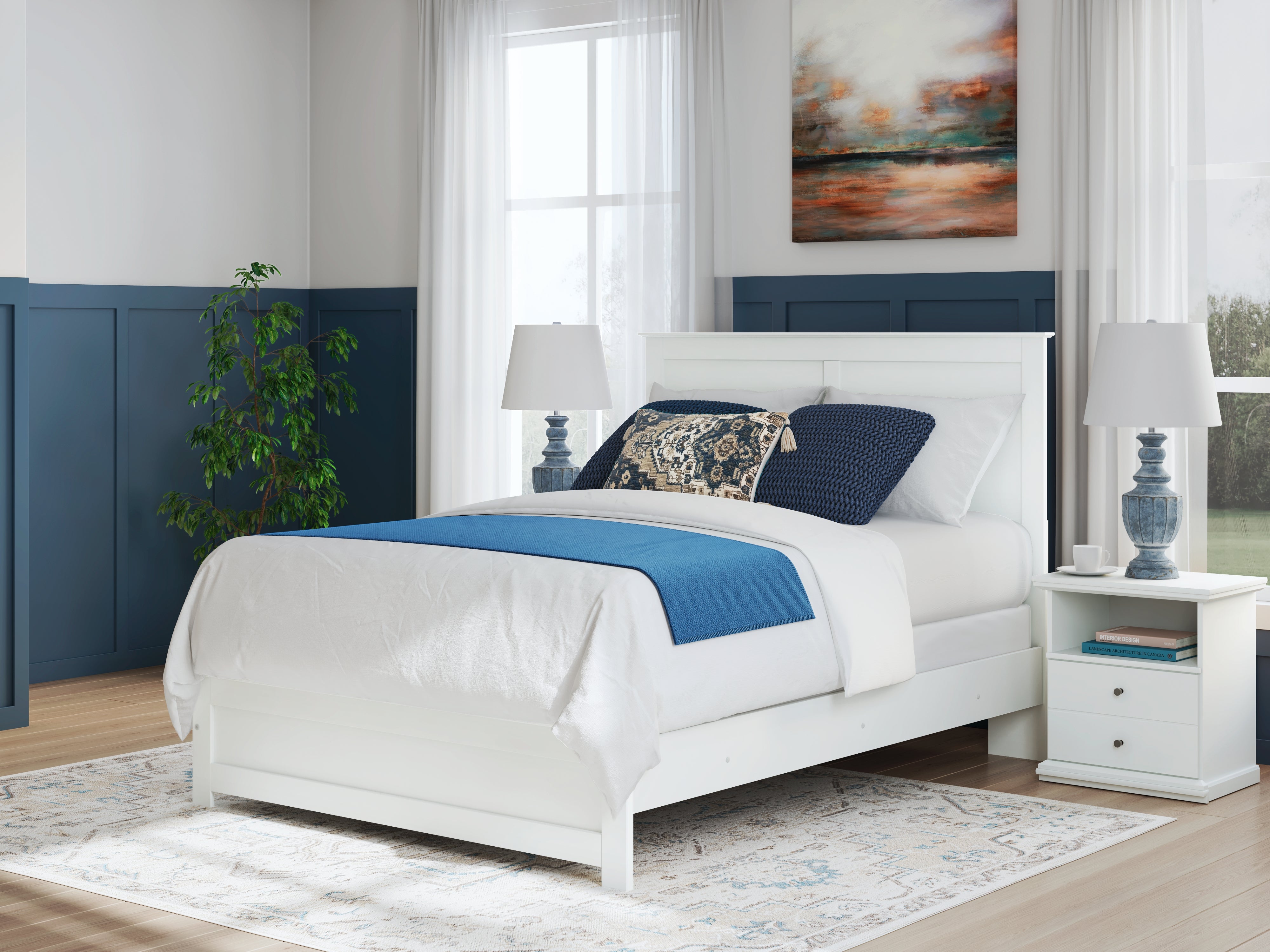 Tampa Furniture Outlet Lutz - Ashley Furniture - Bostwick Shoals Bedroom - Queen Panel Bed / White - B139B43