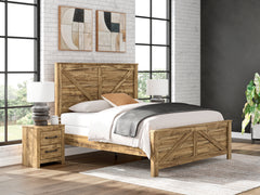 Tampa Furniture Outlet Lutz - Ashley Furniture - Maystonna Bedroom - King Crossbuck Panel Bed - PCB1580B6