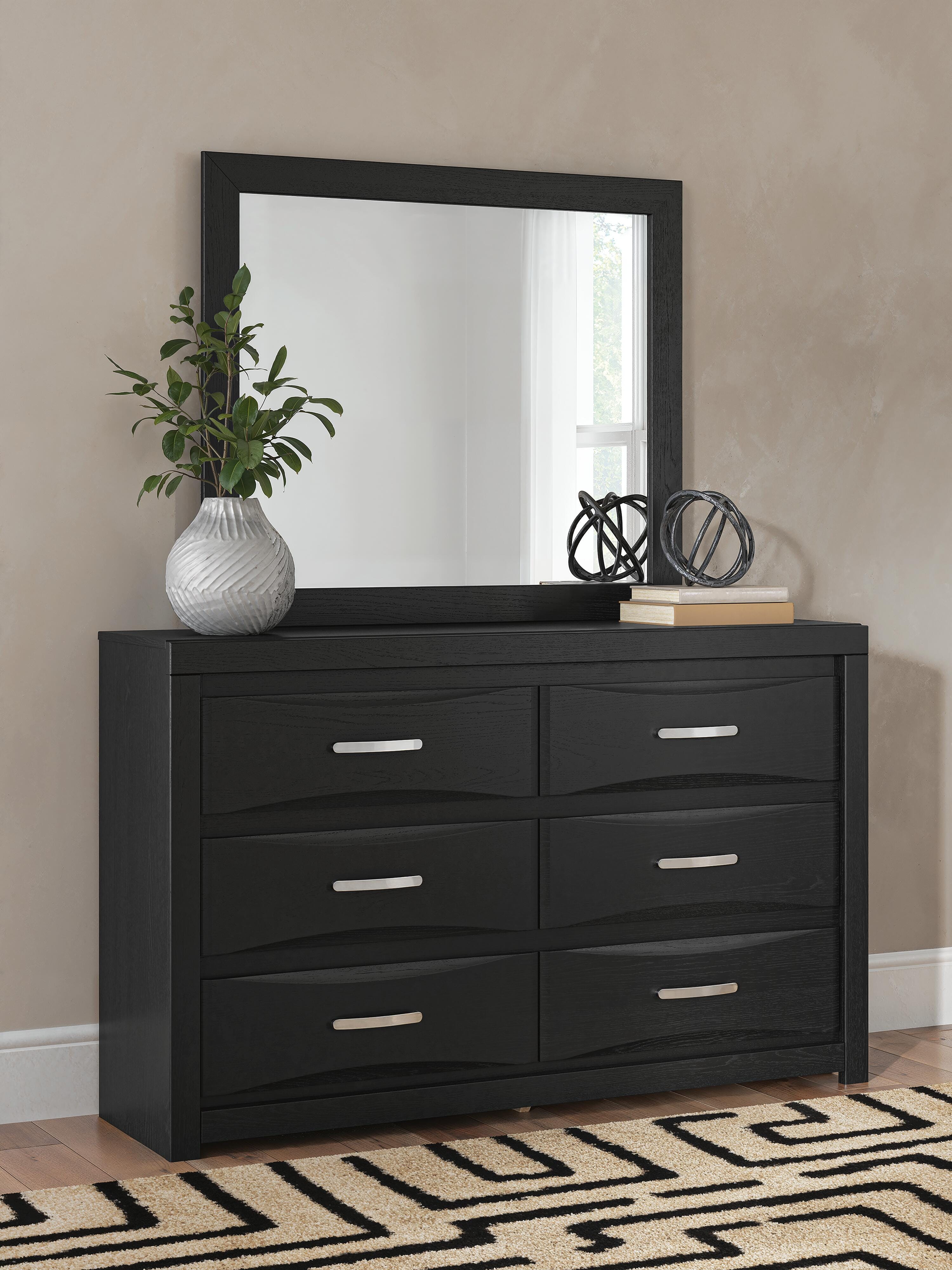 Tampa Furniture Outlet Lutz - Ashley Furniture - Stabotta Bedroom - Dresser and Mirror / Black - PCB1755B1