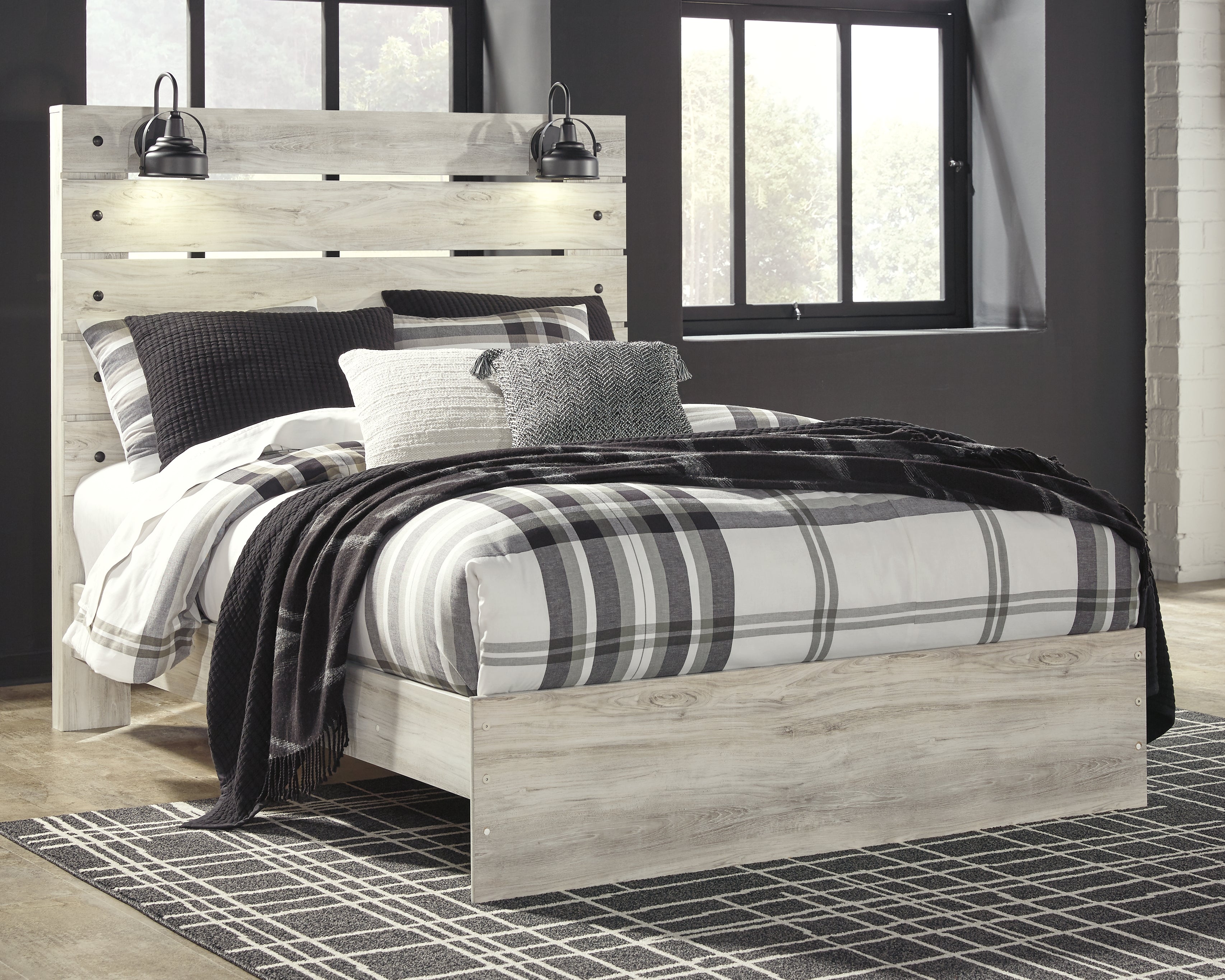 Tampa Furniture Outlet Lutz - Ashley Furniture - Cambeck Bedroom - Queen Panel Bed / Whitewash - B192B4