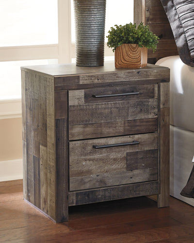 Tampa Furniture Outlet Lutz - Ashley Furniture - Derekson Bedroom - Two Drawer Night Stand / Multi Gray - B200-92