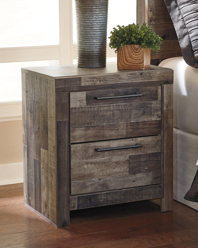 Tampa Furniture Outlet Lutz - Ashley Furniture - Derekson Bedroom - Two Drawer Night Stand / Multi Gray - B200-92