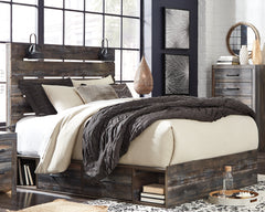 Tampa Furniture Outlet Lutz - Ashley Furniture - Drystan Bedroom - Queen Panel Bed with 2 Storage Drawers / Multi - B211B10