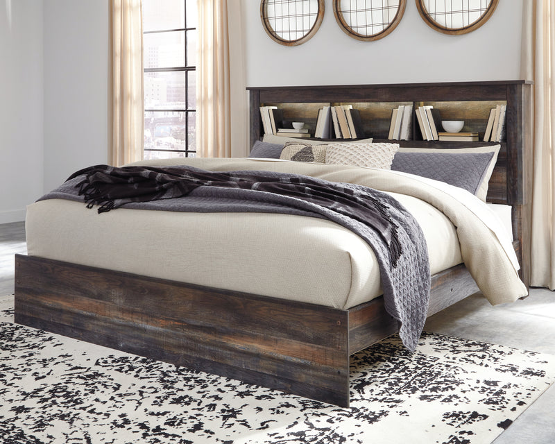 Tampa Furniture Outlet Lutz - Ashley Furniture - Drystan Bedroom - King Bookcase Bed / Multi - B211B53