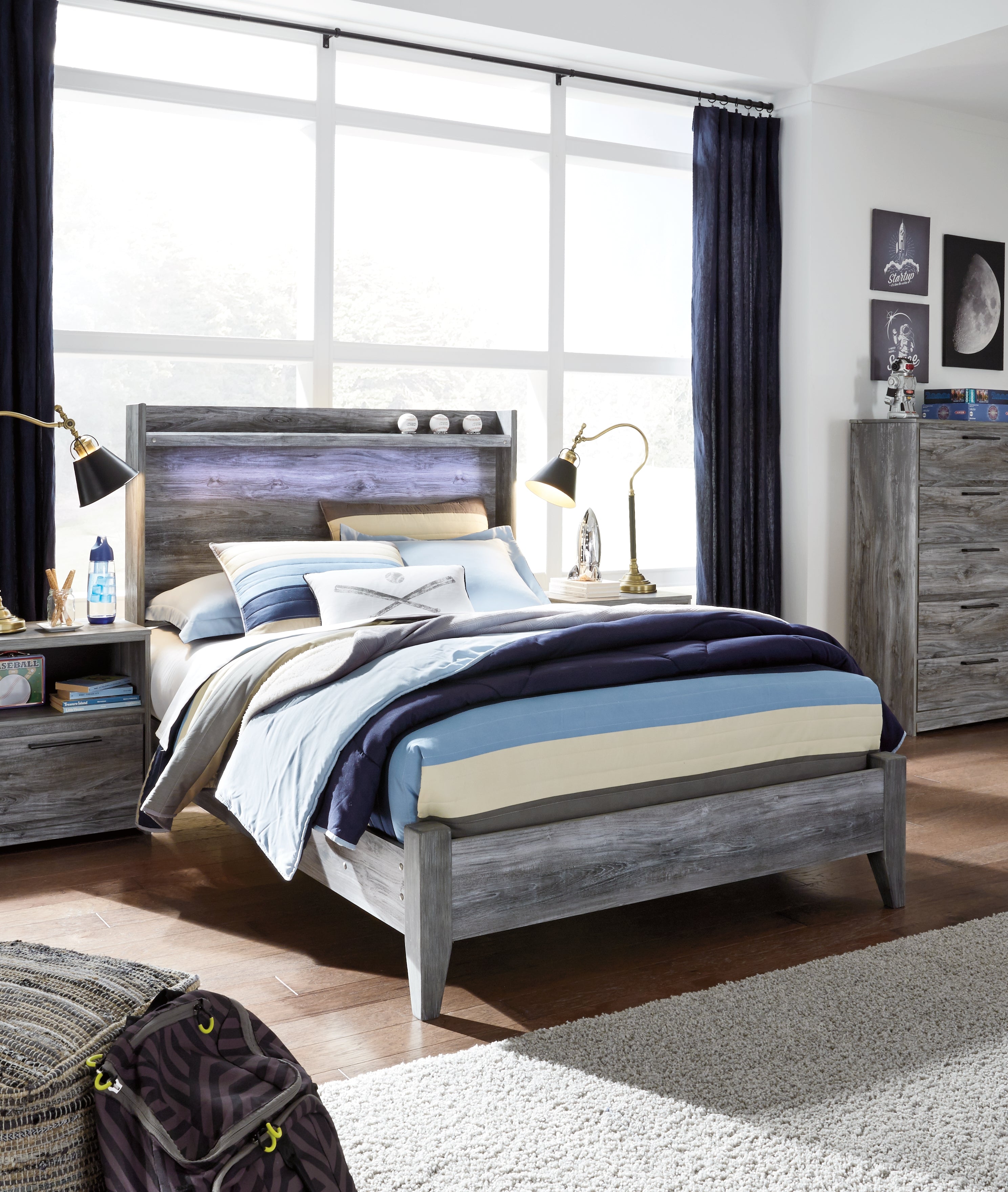 Tampa Furniture Outlet Lutz - Ashley Furniture - Baystorm Bedroom - Full Panel Bed / Gray - B221B21