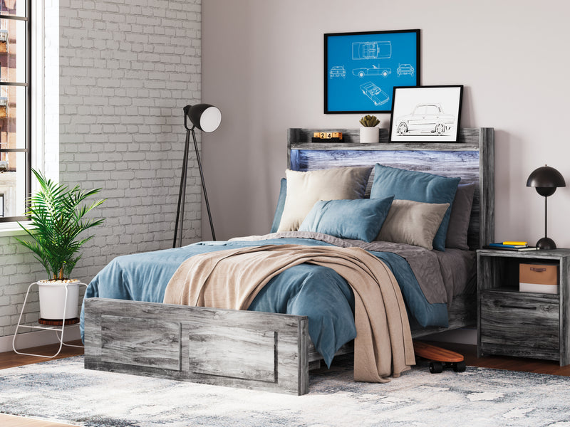 Tampa Furniture Outlet Lutz - Ashley Furniture - Baystorm Bedroom - Full Panel Bed with 2 Storage Drawers / Gray - B221B34