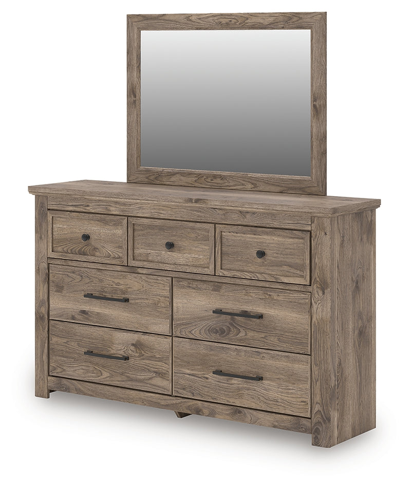 Tampa Furniture Outlet Lutz - Ashley Furniture - Rusticott Bedroom - Dresser and Mirror / Brown - PCB2260B1