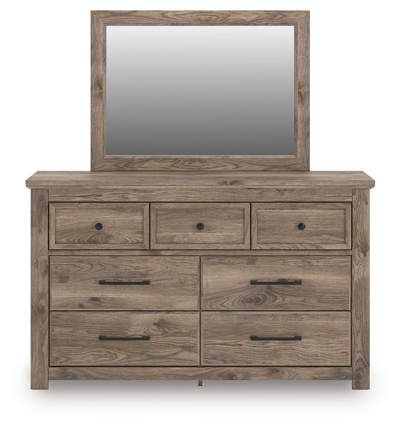 Tampa Furniture Outlet Lutz - Ashley Furniture - Rusticott Bedroom - Dresser and Mirror / Brown - PCB2260B1