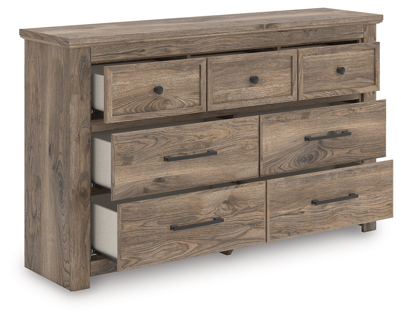 Tampa Furniture Outlet Lutz - Ashley Furniture - Rusticott Bedroom - Seven Drawer Dresser / Brown - PCB2260-31