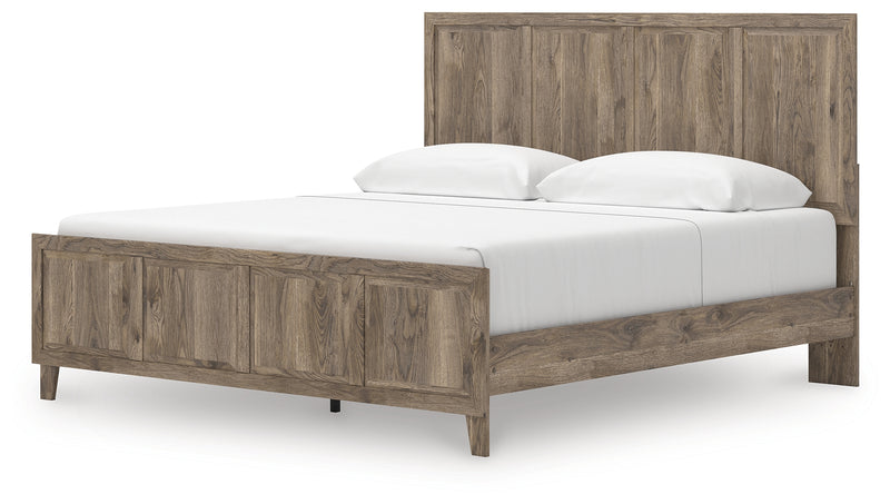 Tampa Furniture Outlet Lutz - Ashley Furniture - Rusticott Bedroom - King Panel Bed / Brown - PCB2260B6