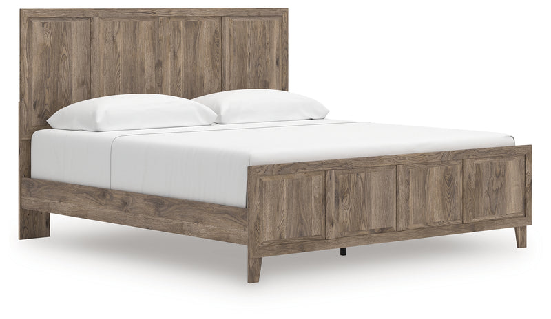 Tampa Furniture Outlet Lutz - Ashley Furniture - Rusticott Bedroom - King Panel Bed / Brown - PCB2260B6