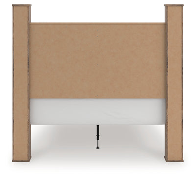 Tampa Furniture Outlet Lutz - Ashley Furniture - Rusticott Bedroom - Queen Poster Bed / Brown - PCB2260B4