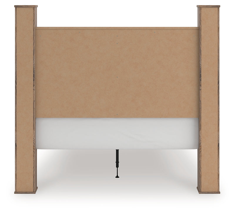 Tampa Furniture Outlet Lutz - Ashley Furniture - Rusticott Bedroom - Queen Poster Bed / Brown - PCB2260B4