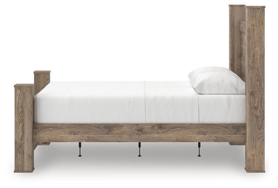 Tampa Furniture Outlet Lutz - Ashley Furniture - Rusticott Bedroom - Queen Poster Bed / Brown - PCB2260B4